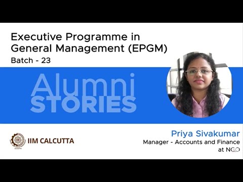 Alumni Stories | Priya Sivakumar | Executive Programme in General Management