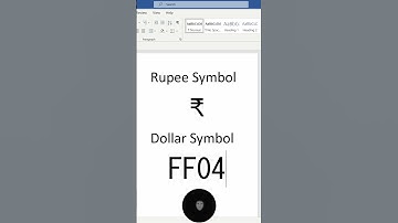 Rupee And Dollar Symbols In MS Word | #shorts #msword #mswordtricks #mswordsymbols #wepptutorials