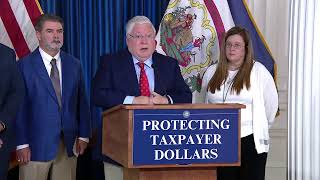 West Virginia Gov. Patrick Morrisey holds news conference