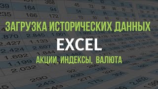 Загрузка исторических данных акций, индексов и валют в EXCEL