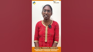 Python student review  | V Cube | Best Python coaching institutes in  Hyderabad | KPHB |