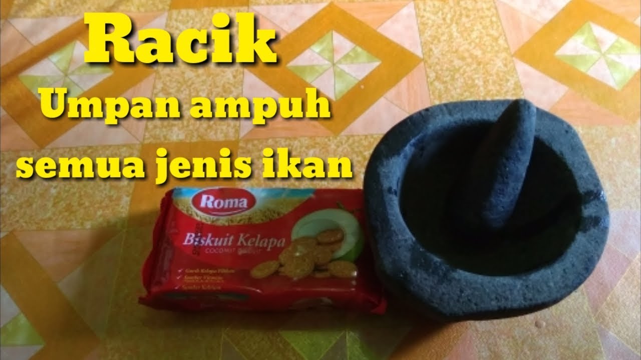 Cara membuat umpan ikan yg praktis,pakai bisquit roma #11