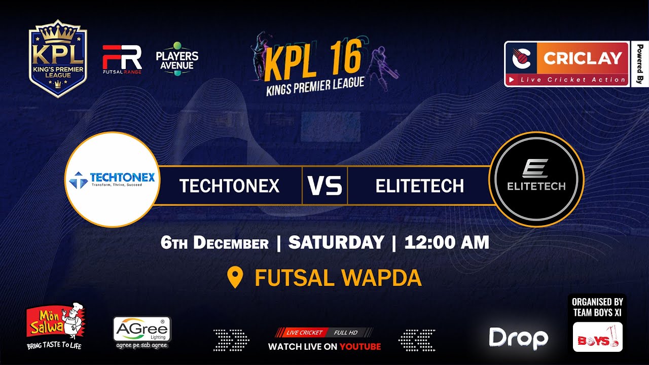 Techtonex vs Elitetech | KPL 16 Official Match | Powered by Criclay