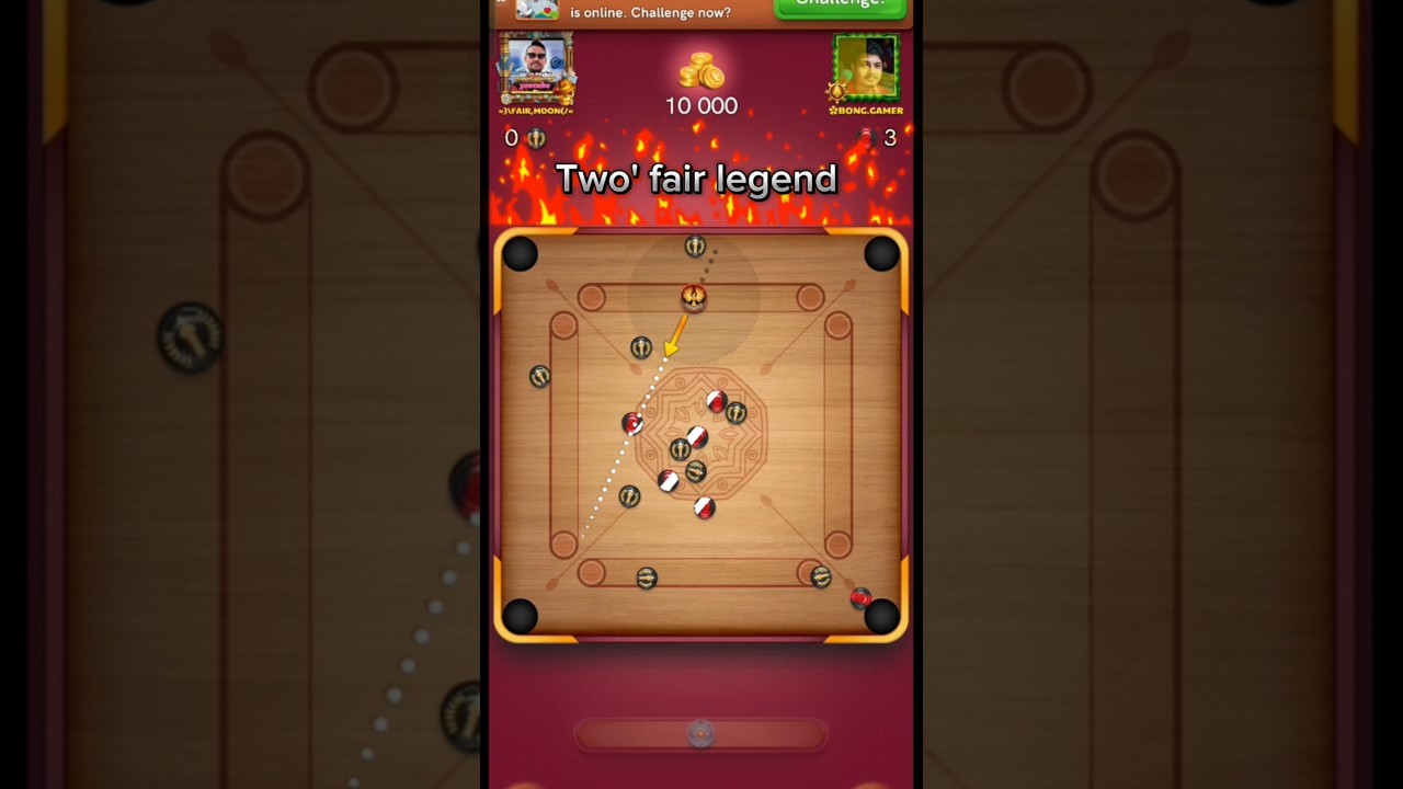 Carrompool 2 FAIR🔥Legend💫Bong gamer V's MooN GAMER