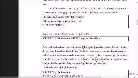 Teori 8 Optimasi Query - Video Tutorial Basis Data Oracle