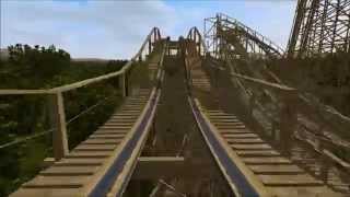 Sonic Cyclone (No Limits 2 launched wooden coaster) + slide POV’s