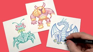 How To Draw Fantasy Monsters! It’s Easy!