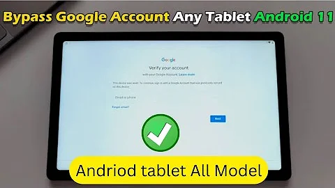 How to Bypass Google Account Any Tablet Android 9,10, 11 All andriod Version without pc
