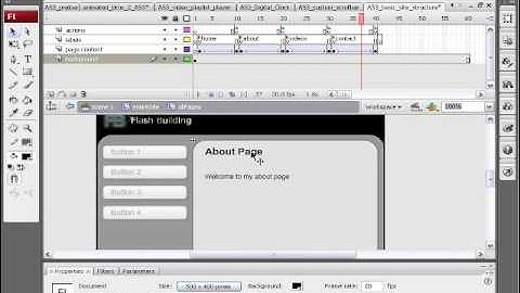 How to structure a full flash actionscript 3 web site tutorial CS3 + CS4 - Part 4