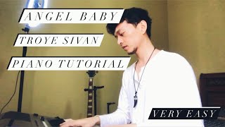 Vignette de la vidéo "Angle baby - Troye Sivan | easy piano tutorial | Viral Tiktok"