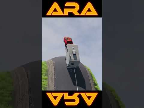 Car vs Giant Slope - BEAMNG DRIVE- Cars Crashs Game