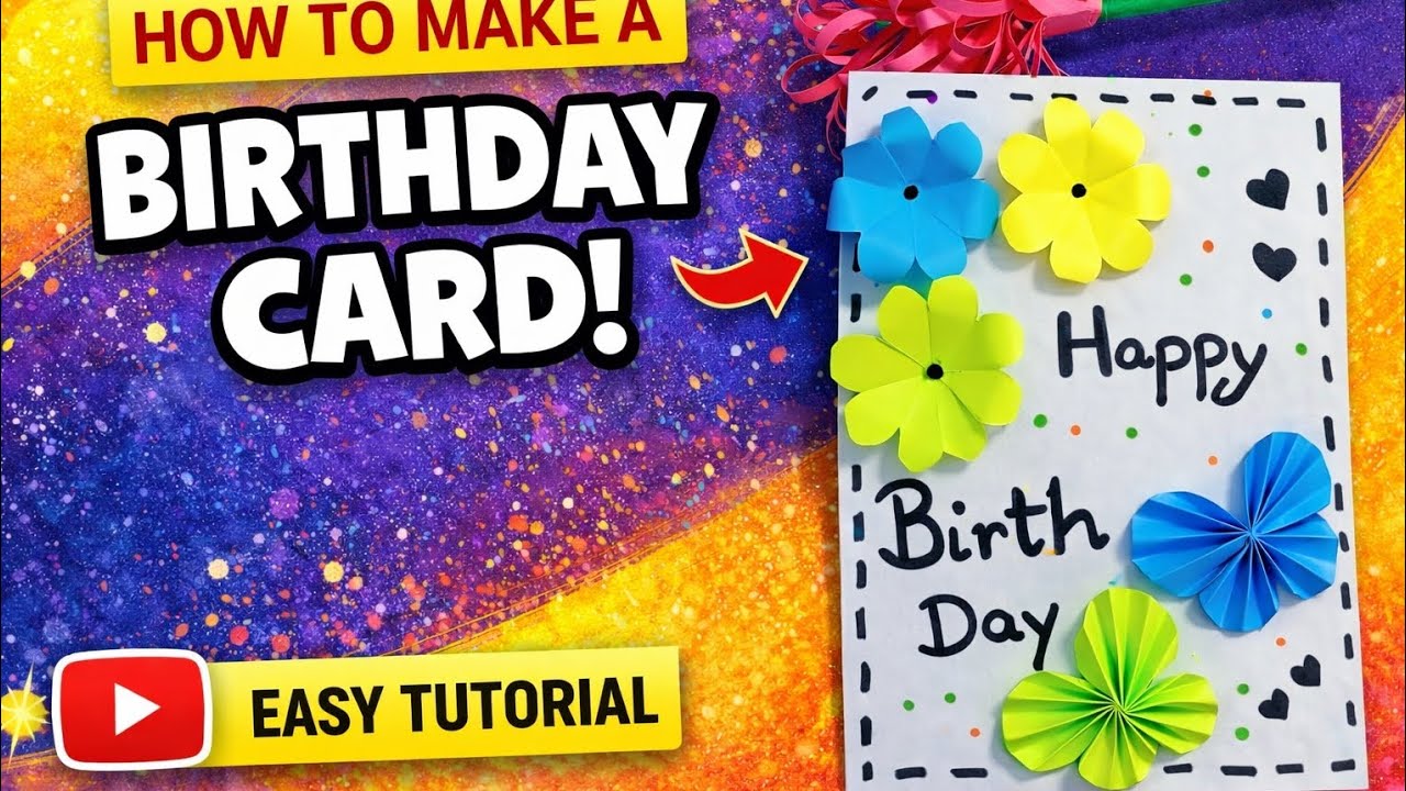 Easy Beautiful Birthday Card| Handmade Birthday Greeting Card| Birthday Special Card Ideas 💕❤️