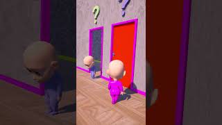 Baby Rum 💜 Mira 💜 Zoey 3 Doors Challenge 🚪🔥Who Finds  Her Hair ? 😲 | #shorts #kpopdemonhunters