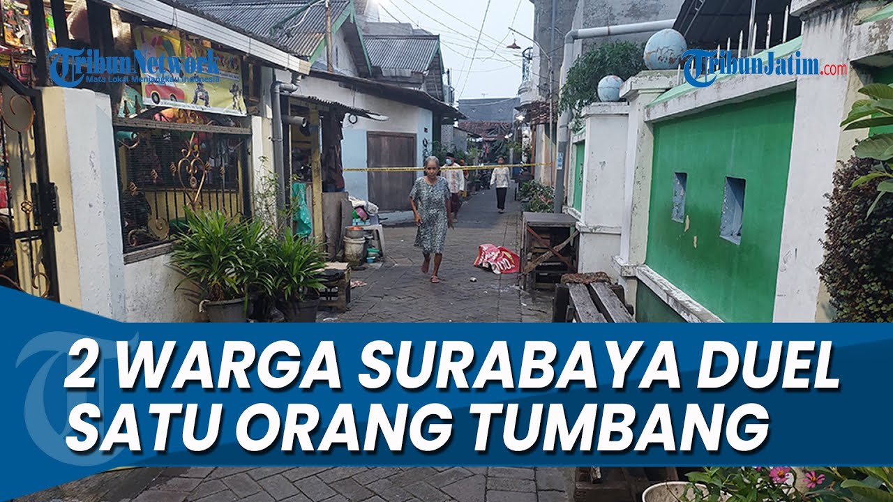 2 WARGA DUEL Satu Orang Tumbang di Jalan Karanggayam Kuburan Surabaya