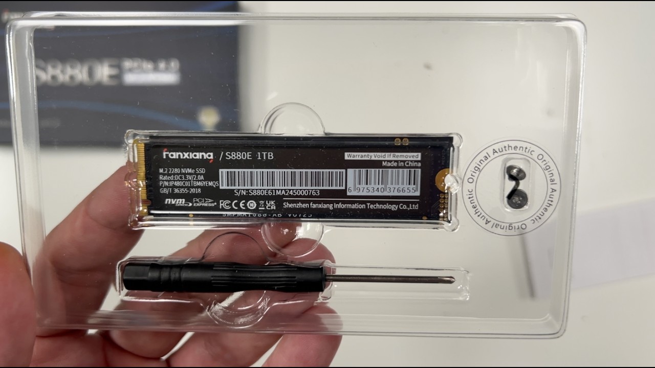 Fanxiang S880E 1TB NVMe SSD Unboxing - YouTube