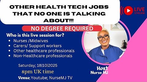 OTHER HEALTHTECH JOBS NO ONE IS TALKING ABOUT!!