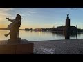 Stockholm Walks: Riddarholmen to Old Town. Sunset city walk in March.