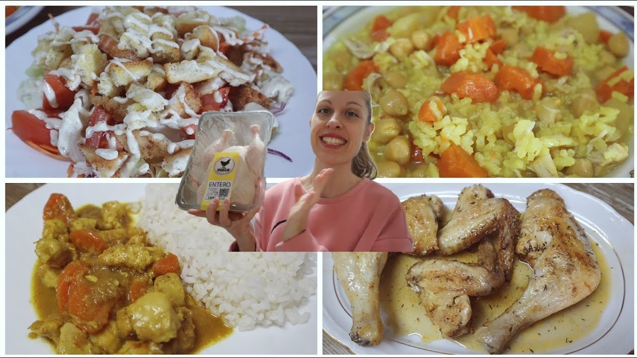 5 COMIDAS con 1 POLLO 🍗😯 ¡Para toda la Semana! 👩🏼‍🍳