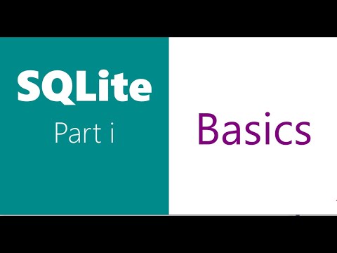 SQLite | Basics | Part I | SQLite CREATE, INSERT, DELETE, UPDATE, SELECT Statements