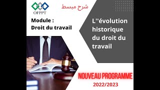 Droit du travail Evolution historique du droit du travail