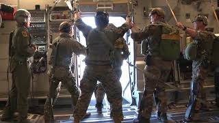 Credit: spc. kayla adcock | date taken: 10/29/2017 marine raiders
conduct a static line jump and boat drop at southern strike 2018.
(u.s. army national guard...