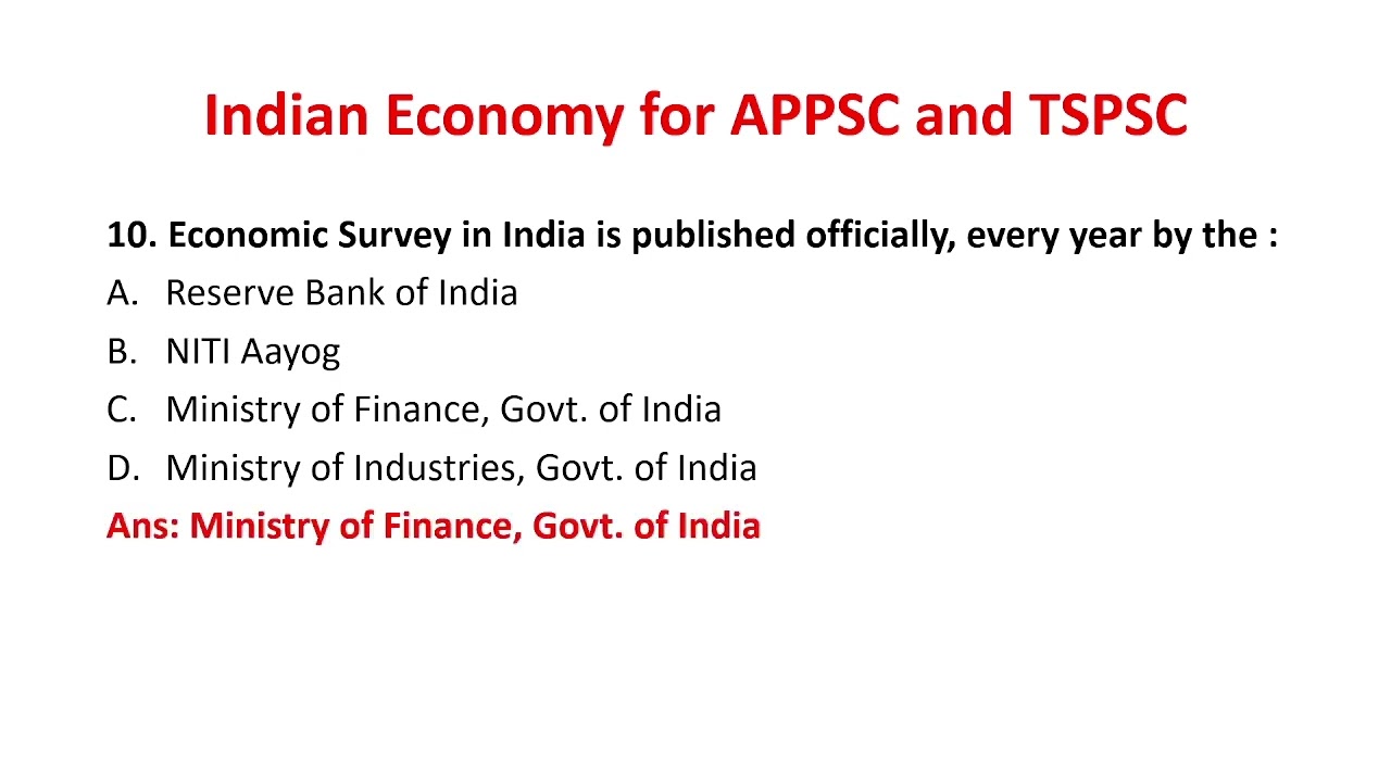 Indian Economy for APPSC and TSPSC || Group-I , Group-II , Group-III and Group-IV ||UPSC ||