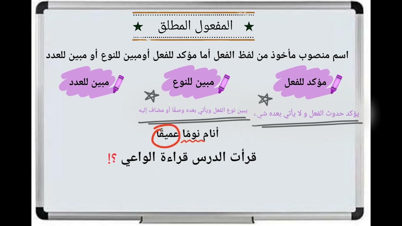 ازاي نعرب المفعول المطلق ونحدد نوعه 
