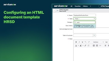 Configure an HTML document template