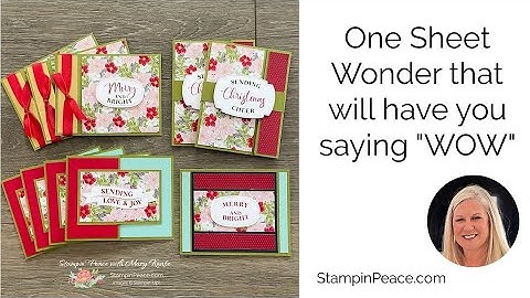 New One Sheet Wonder with 4 Card Sketches including Fun Folds!