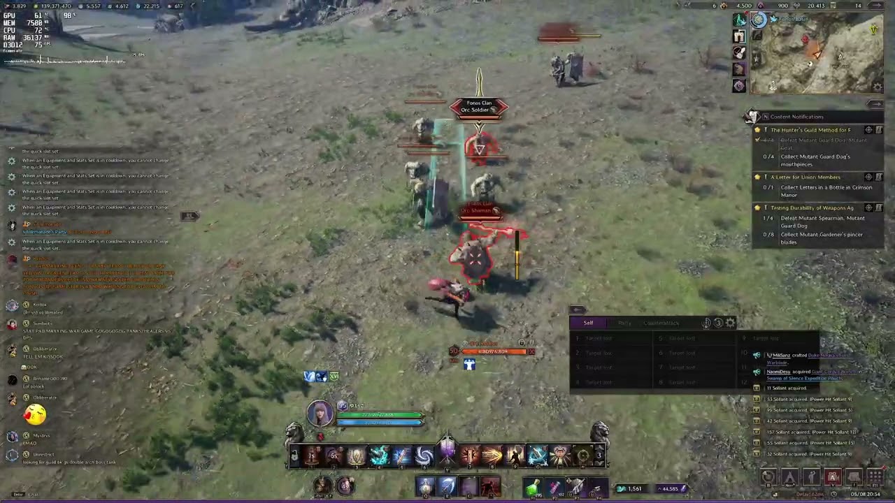 Throne and Liberty - Tevent Greatsword Stack Test