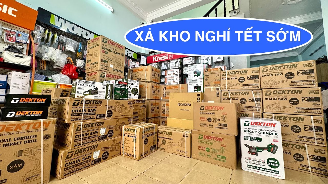 🔴 Những Ngày Cuối Năm Dekton Xả Hết Kho ⚡ Cưa Xích, Kéo Cắt Cành, Khoan, Vít, Mài... Giá Cực Tốt