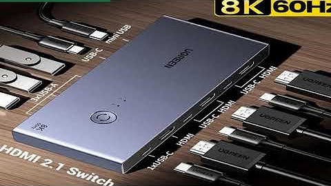 A must-have product! UGREEN 8K 60Hz HDMI KVM Switch USB C USB3.0 KVM Switcher 2 PCs Sharing 1 Moni