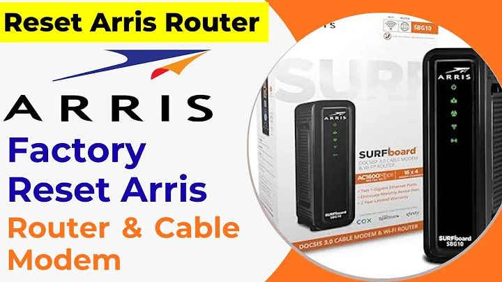 Arris Router Reset using Web interface & Reset button  - 2 Methods | Arris Cable modem Reset