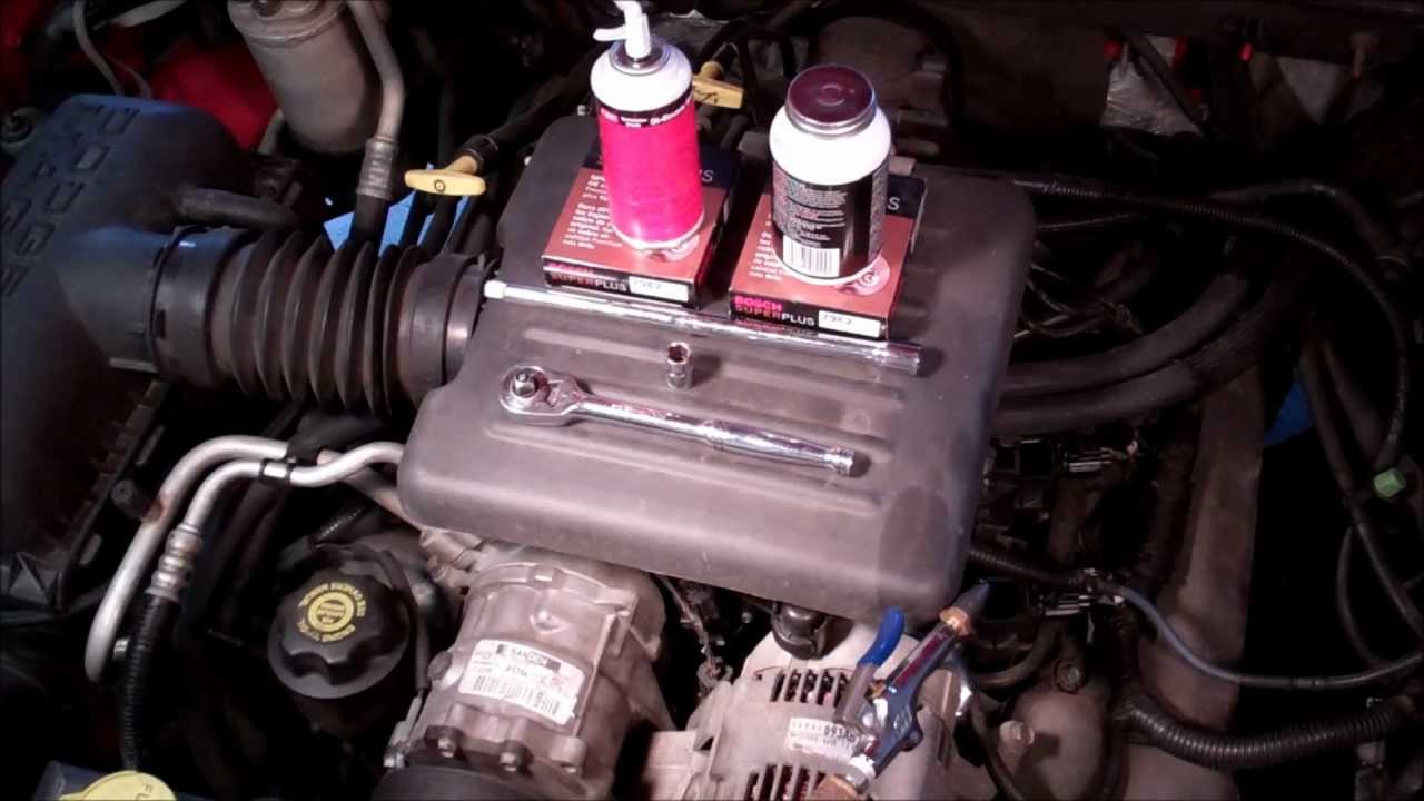 2001 Dodge Dakota 4.7L Spark Plug Replacement - YouTube 2001 dodge ram 1500 engine diagram 