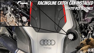 B9 S4  Racingline Catch Can Install  Goodbye PCV Issues!!