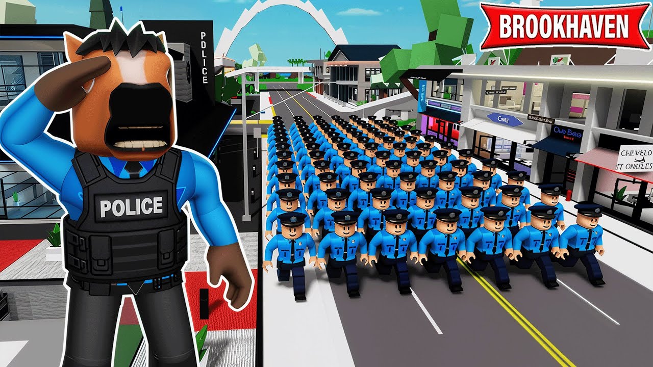 JE DIRIGE UNE ARMÉE DE POLICIER SUR BROOKHAVEN ROBLOX