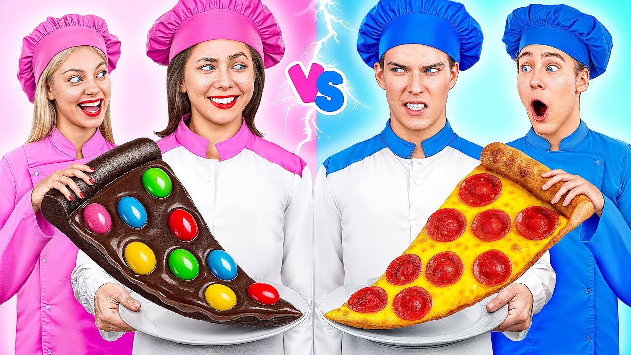 Кулинарное шоу Челлендж: Мальчики VS Девочки | Сумасшедшие Кулинарные Идеи от Multi DO Smile