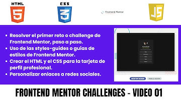 FRONTEND MENTOR CHALLENGES: Reto de hoy: SOCIAL LINKS PROFILES desde cero │[Video 01]