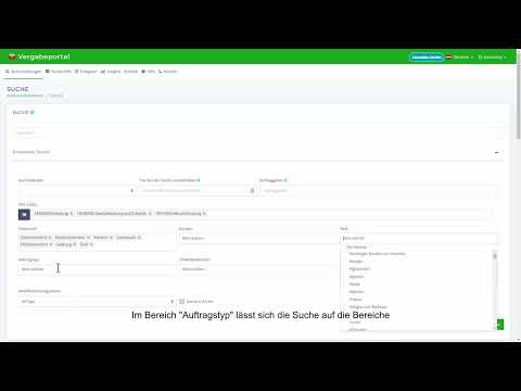 ANKÖ Vergabeportal Erweiterte Suche - Tutorial Video