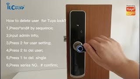 How to delete users by Ilockey Tuya smart lock?