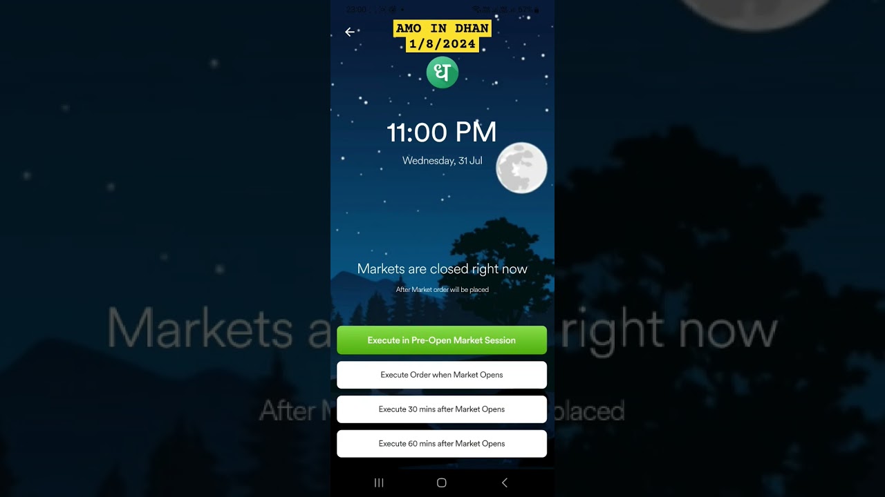 How to place After Market Order or A.M.O. in Dhan.. 