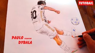 Drawing Paulo Dybala With Colore Pencil. Disegno Di Pualo Dybala Con Maa Colorata.