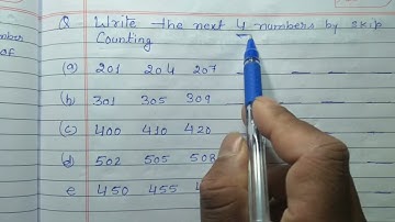 Write the next four numbers by skip counting | Follow the pattern