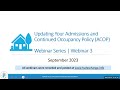 Updating your phas admissions and continued occupancy policy webinar series  webinar 3