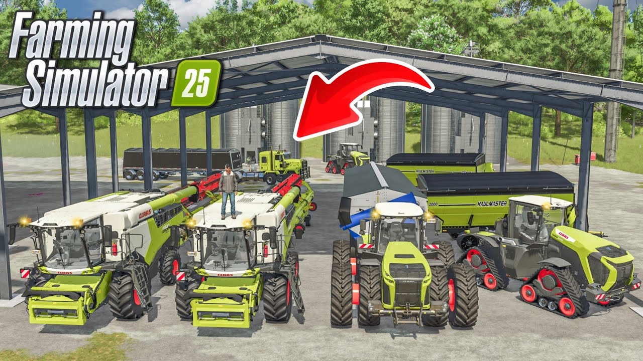 Большие комбайны Claas работают на сое и пшенице | Claas Farm | Farming Simulator 25