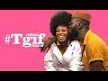 Ronke Raji and her beau, Arthur Adeola on the NdaniTGIFShow