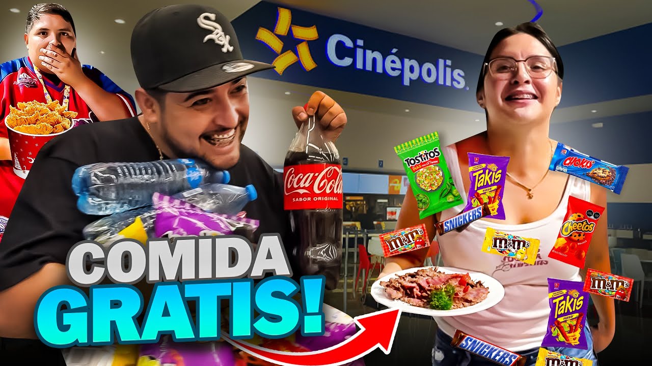 METIMOS TODA ESTA COMIDA AL CINE A ESCONDIDAS // podremos meter CARNE ASADA? 😨