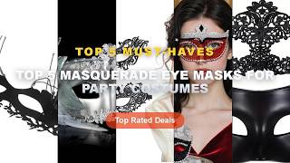 Why Everyone Is Buying Top 5 Masquerade Eye Masks For Party Costumes - 2pcs Elegant Black Lace Masqu