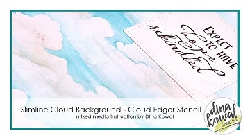 Slimline Cloud Background - Cloud Edger Stencil