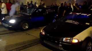 45 Turbo Bubble Civic vs Bebo Turbo Bubble Civic Grudge Race Money Run Both on Slicks NYC screenshot 4